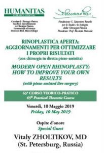 Rinoplastica aperta (10 maggio, Milano) quote scontate per i soci SICPRE